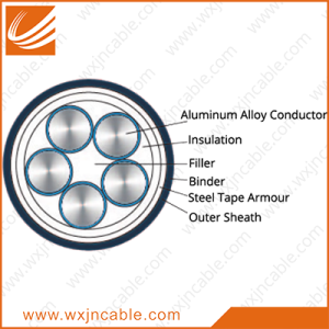 Aluminum Alloy Conductor(AAAC) XLPE Insulated PVC Sheathed Steel Tape Armoured Power Cable 0.6/1kv