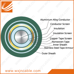 Aluminum Alloy Conductor(AAAC) XLPE Insulated PVC Sheathed Steel Tape Armoured Power Cable 3.6/6KV-26/35KV